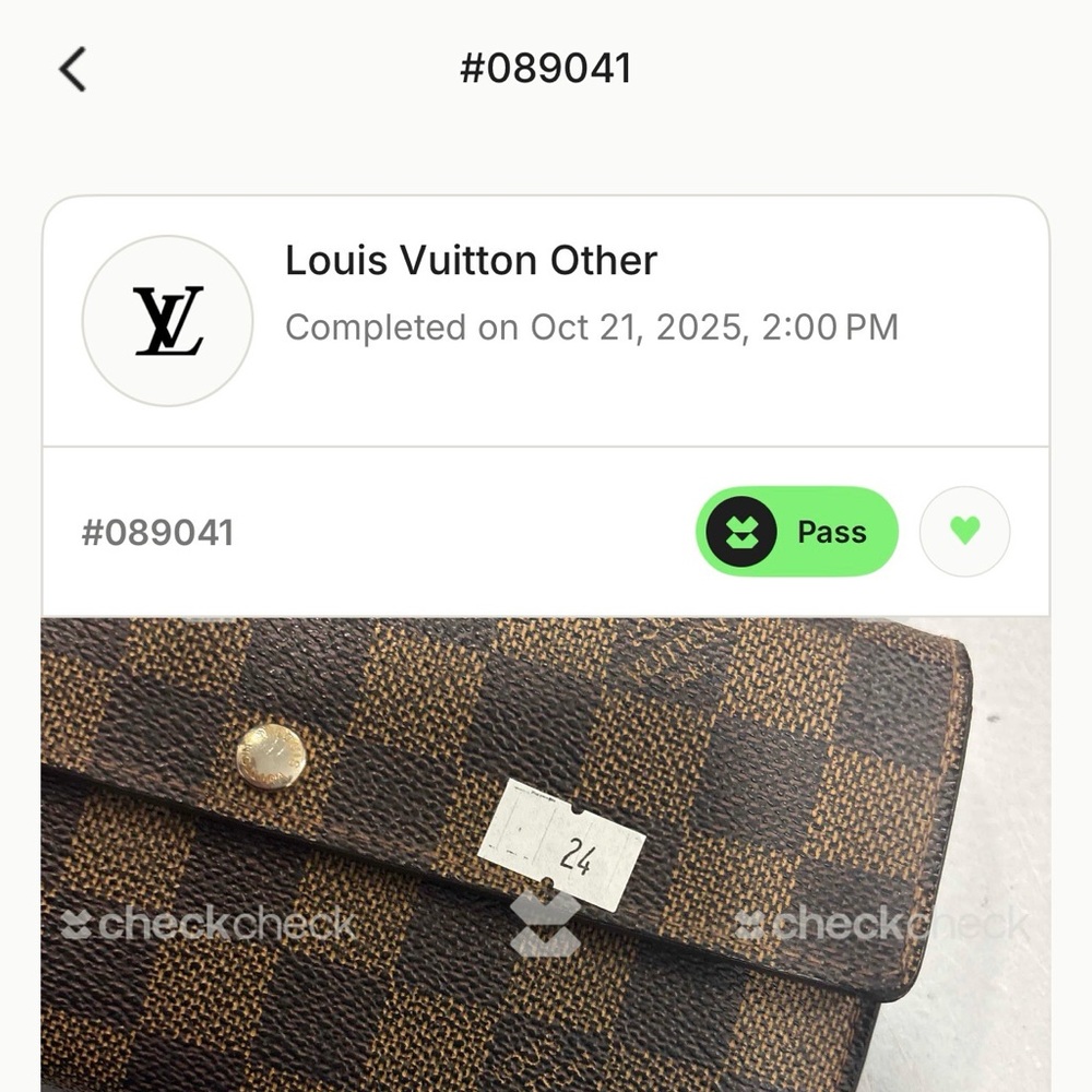 Louis Vuitton Brown Checkered Clutch